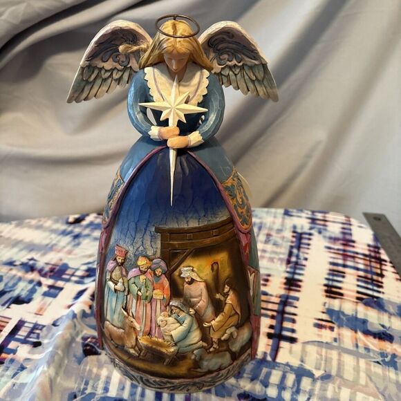 Jim Shore Heartwood Creek A Star Shall Guide Us Angel Nativity 2005 “No Box” - Picture 3 of 14